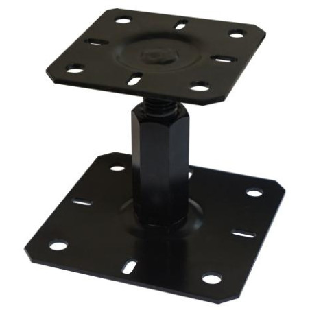 1 x Base del palo ajuste 130x130 M20 Negro