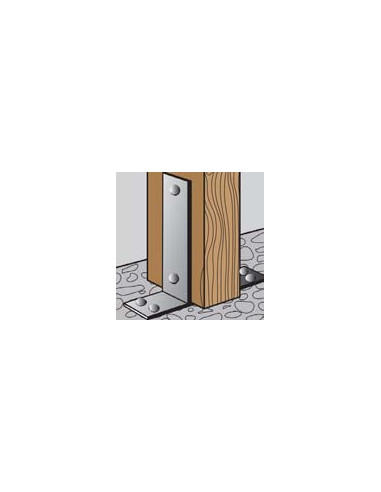 1 x Base del palo forma U 91X50X200 fuerte...