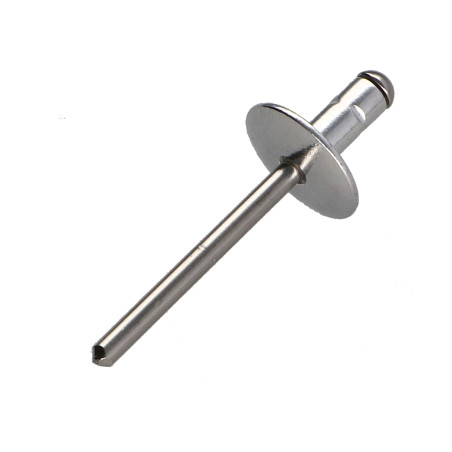 1 x Remache Cuerpo de aluminio / Varilla de acero inoxidable cabeza plana 3.2X11 Multisujeción POLYGRIP