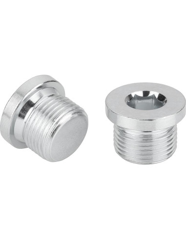 1 x Tapón hexagonal hueco con reborde llave de...