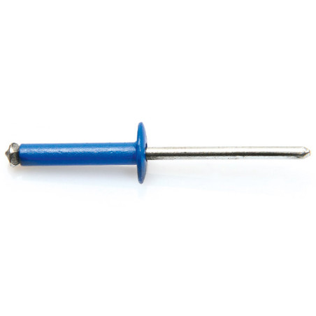 1 x Remache flor GOSTAR Aluminio Vástago acero cabeza ancha 4X16 azul