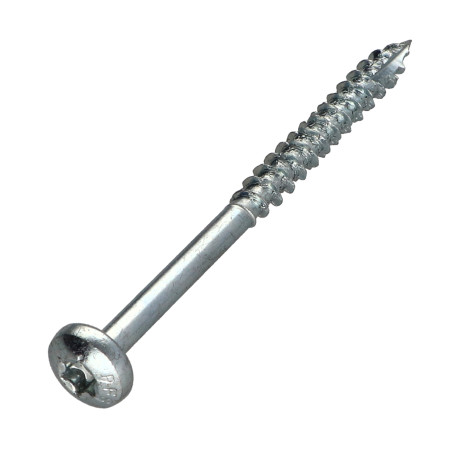 1 x Tornillos para madera TEKOR cabeza redonda TORX T30 6X90 roscado parcial cut punta antihendidura tipo 17 Acero cincado