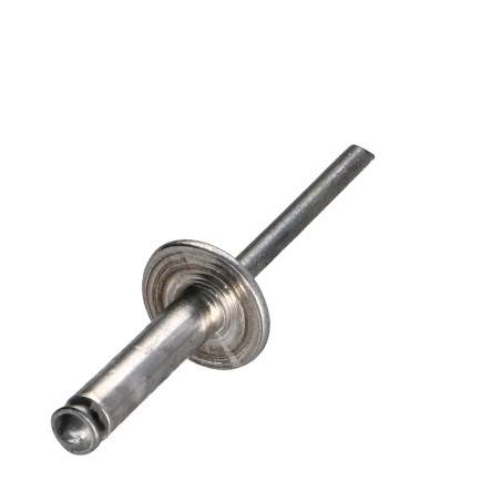 1 x Remache flor GOSTAR Aluminio Vástago acero cabeza ancha 4.8X16 Negro