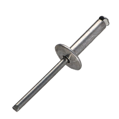 1 x Remache flor GOSTAR Aluminio Vástago acero cabeza ancha 4.8X16 Negro