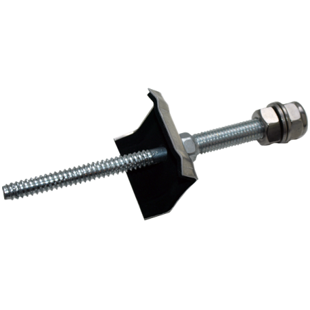 1 x Tornillo Grapa para montaje para panel solar M10 longitud total 175 Inoxidable A2