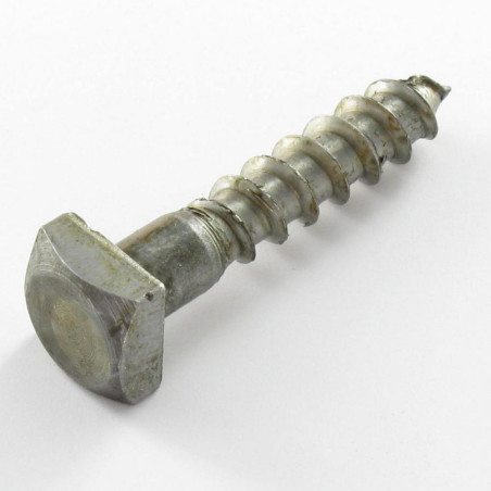 1 x Tirafondo 7X35 cabeza cuadrada 11X11X5 Acero bruto