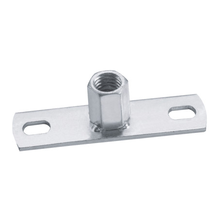 1 x Placa de montaje con Tuerca hexagonal M8/M10 Acero cincado blanco