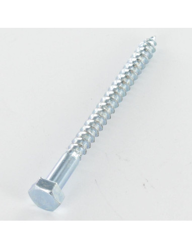 1 x Tirafondo 5X50 Acero cincado blanco
