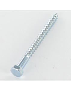 Tirafondo 10X100 Acero cincado blanco