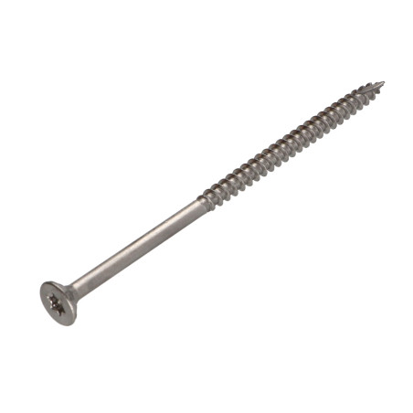 1 x Tornillos para madera TEKOR Inoxidable A2 cabeza fresada/testa svasat dentado TORX T25 6X100 roscado en 70 cut punta