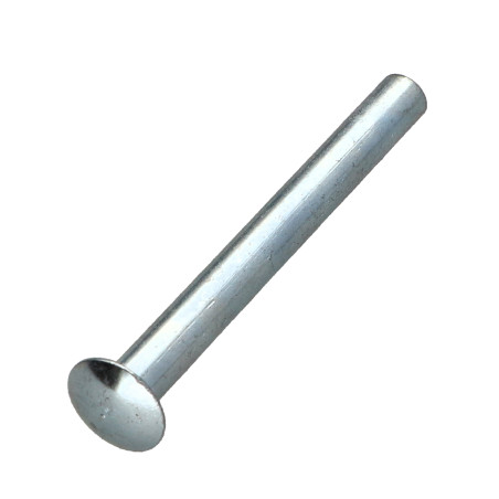 1 x Remache FUERZAS cabeza bombeada 5X5 Acero cincado blanco