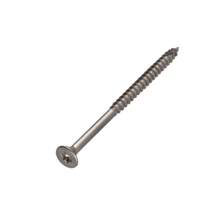 1 x Tornillos para madera TEKOR Inoxidable A2 cabeza fresada/testa svasat dentado TORX T25 5X80 roscado en 50 cut punta