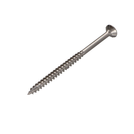 1 x Tornillos para madera TEKOR Inoxidable A2 cabeza fresada/testa svasat dentado TORX T25 5X90 roscado en 60 cut punta