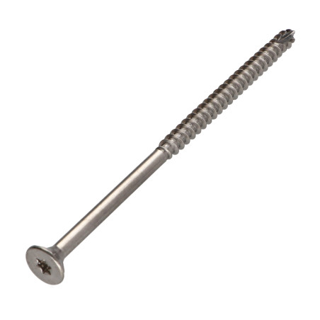 1 x Tornillos para madera TEKOR Inoxidable A2 cabeza fresada/testa svasat dentado TORX T25 6X120 roscado en 70 cut punta