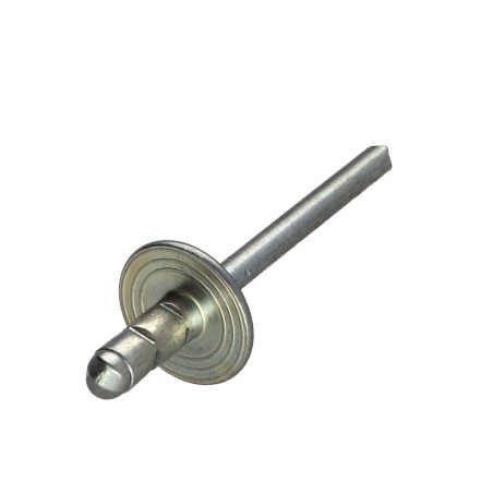 1 x Remache ciego totalmente de acero cabeza ancha 4.8X10 Multisujeción POLYGRIP
