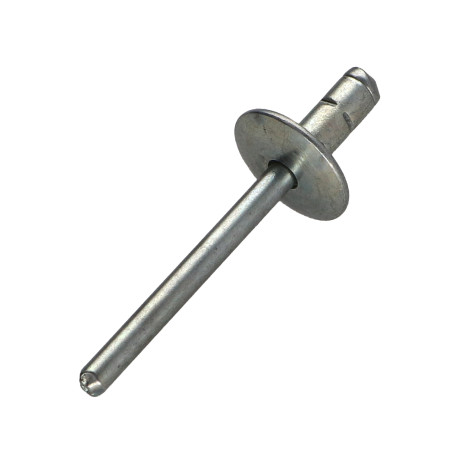 1 x Remache ciego totalmente de acero cabeza ancha 4.8X10 Multisujeción POLYGRIP