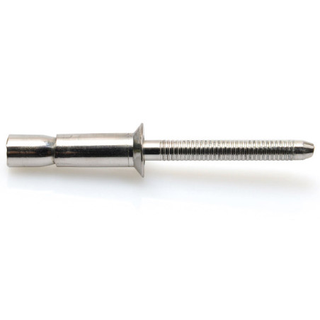 1 x Remache ciego totalmente de acero HIBOLT cabeza fresada/testa svasat 4.8X16 grosor de ajuste 3.2 con 12