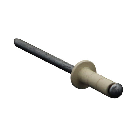 1 x Remaches ciegos Multigrip Aluminio Vástago acero Cabeza redonda estándar 4X12 RAL1013 blanco perla