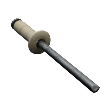 1 x Remaches ciegos Multigrip Aluminio Vástago acero Cabeza redonda estándar 4X12 RAL1013 blanco perla