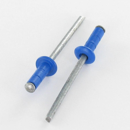 1 x Remaches ciegos Multigrip Aluminio Vástago acero Cabeza redonda estándar 4X12 RAL5017