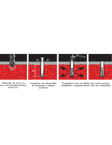 1 x Taco para clavar larga Nylon 10X160 +...