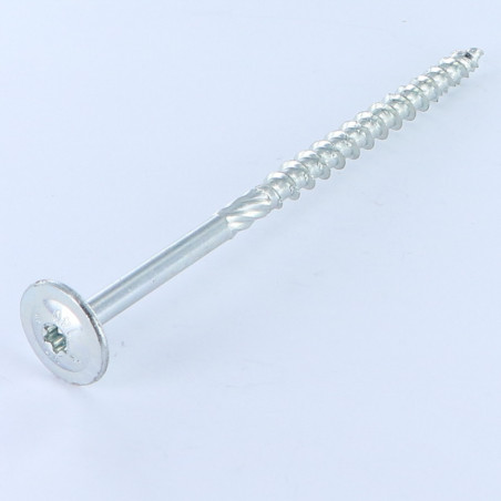 1 x Tornillo madera aglomerado cabeza disco TORX T40 8X100 Acero cincado blanco