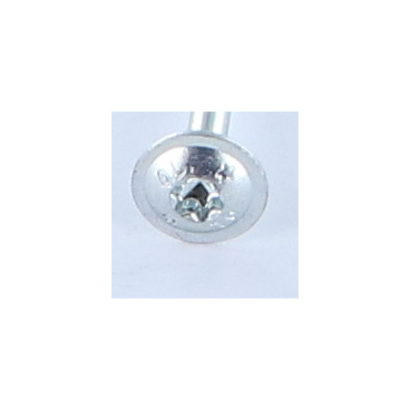 1 x Tornillo madera aglomerado cabeza disco TORX T25 5X70 Acero cincado blanco