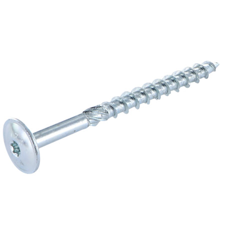 1 x Tornillo madera aglomerado cabeza disco TORX T40 8X240 Acero cincado blanco