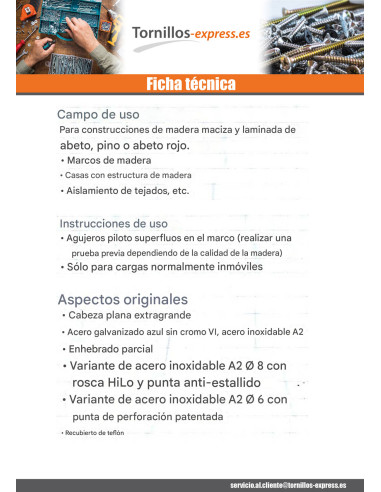 1 x Tornillo madera aglomerado cabeza disco...