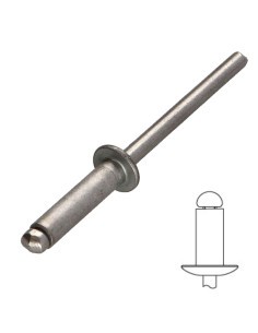 Remache Inoxidable A2 3X10 cabeza plano