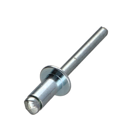 1 x Remache ciego totalmente de acero 6X12 cabeza plano
