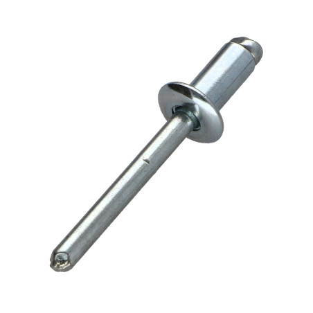 1 x Remache ciego totalmente de acero 6X12 cabeza plano