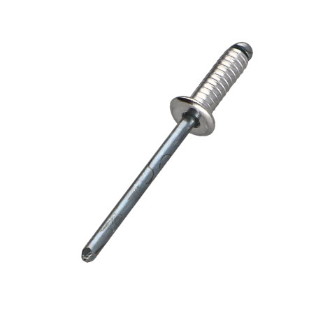1 x Remache Ranura Aluminio Vástago acero 4X12 cabeza plana