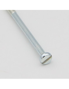 Tornillo metales cabeza cilíndrica ranura M3X80 roscado...