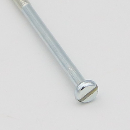 1 x Tornillo metales cabeza cilíndrica ranura M3X80 roscado parcial Acero cincado blanco microtornillo