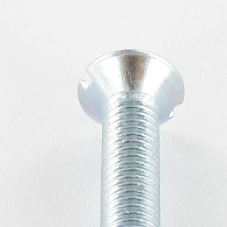 1 x Tornillo metales cabeza fresada/testa svasat ranura M3X18 Acero cincado blanco microtornillo