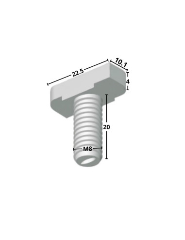 1 x Tornillo metales cabeza martillo M8X20 para...