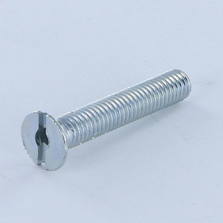 1 x Tornillo metales cabeza fresada/testa svasat ranura M6X35 perforada Acero cincado blanco