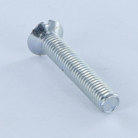 1 x Tornillo metales cabeza fresada/testa svasat ranura M6X35 perforada Acero cincado blanco