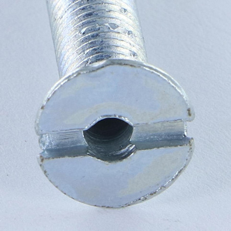 1 x Tornillo metales cabeza fresada/testa svasat ranura M6X35 perforada Acero cincado blanco
