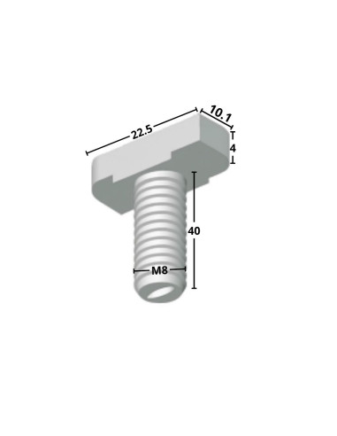 1 x Tornillo metales cabeza martillo M8X40 para...