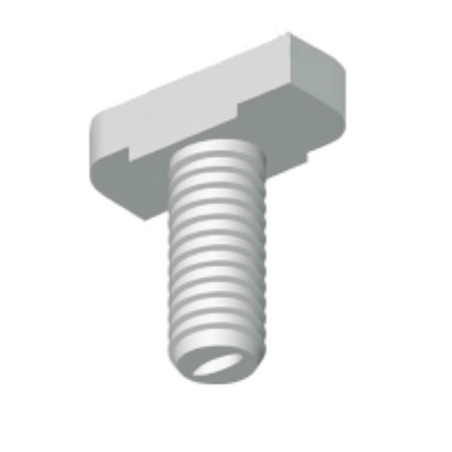 1 x Tornillo metales cabeza martillo M8X25 para 28/15 perfiles Clase 8.8 con nueces Acero bruto