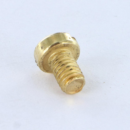 1 x Tornillo metales cabeza cilíndrica ranura M4X6 Acero latonado