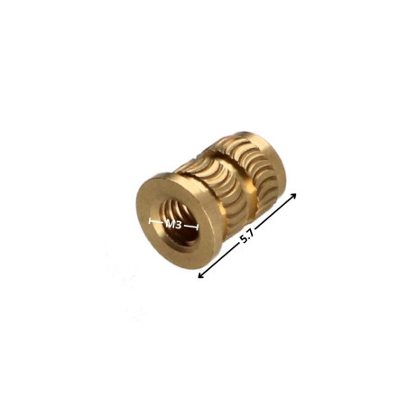 1 x Inserto con cabeza REPARACIÓN TÉRMICA Latón M3X5.7