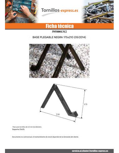 1 x APOYO LÁMINA FUNERAL Acero cincado negro...