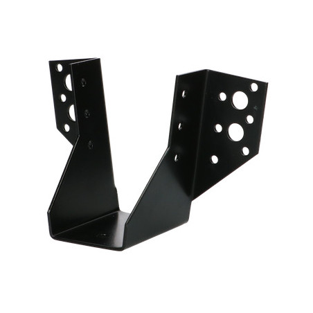 1 x Colgador de vigueta en forma de U con Aletas exterior 50X100 Acero cincado negro
