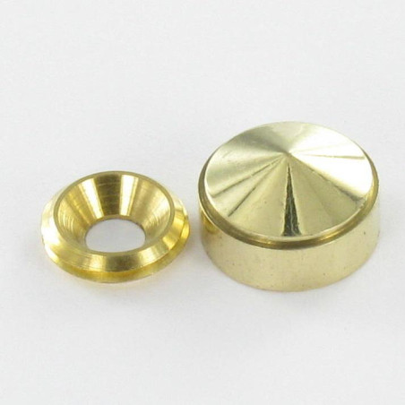1 x Roseta cónica o embellecedor tornillo (1 roseta y 1 arandela de tornillo) Latón diámetro 15 para Tornillo M5