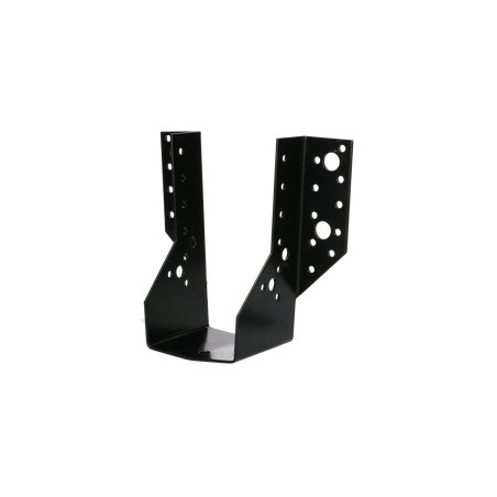 1 x Colgador de vigueta en forma de U con Aletas exterior 75X130 Acero cincado negro