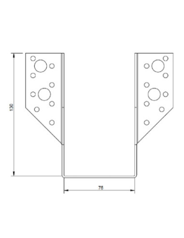 1 x Colgador de vigueta en forma de U con...