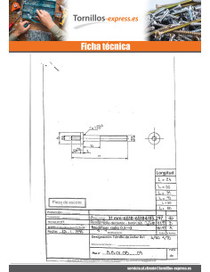 Tornillo reborde Latón 8X34 M4/70 M4/70 2